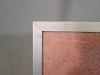 Kunstwerk in lijst, zijde, maya wildevuur, compositie, 1987 - afbeelding 7 van  9