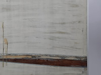 Kunstwerk, maya wildevuur (1944-2023), strandpalen - zijdecollage - afbeelding 4 van  9