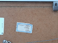 Kunstwerk, maya wildevuur (1944-2023), strandpalen - zijdecollage - afbeelding 9 van  9