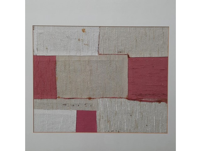 Kunstwerk, maya wildevuur (1944-2023), vlakken - zijdecollage - afbeelding 3 van  6