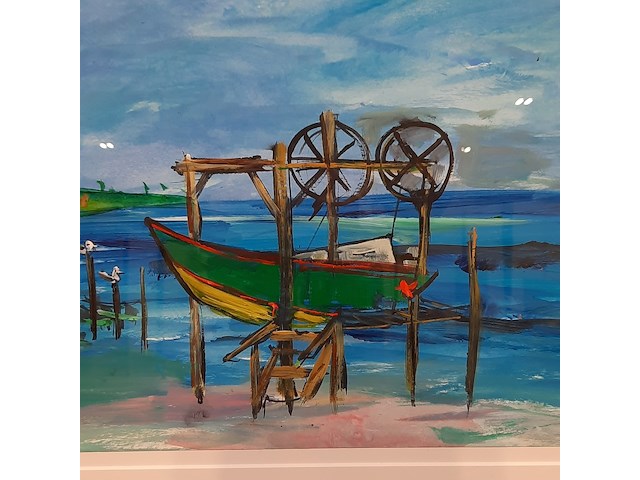 Kunstwerk, maya wildevuur, bora bora, 1998 - afbeelding 3 van  6