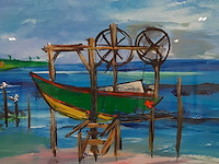 Kunstwerk, maya wildevuur, bora bora, 1998 - afbeelding 3 van  6