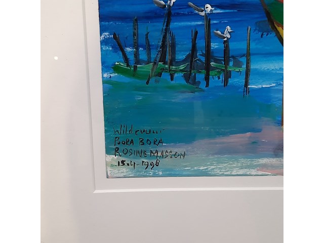 Kunstwerk, maya wildevuur, bora bora, 1998 - afbeelding 4 van  6
