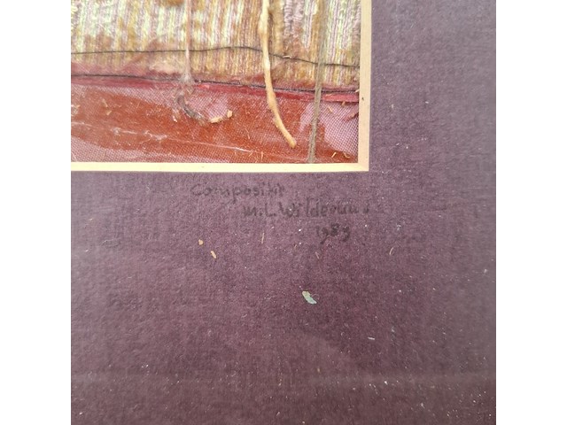 Kunstwerk, maya wildevuur, compositie, 1989 - afbeelding 5 van  9