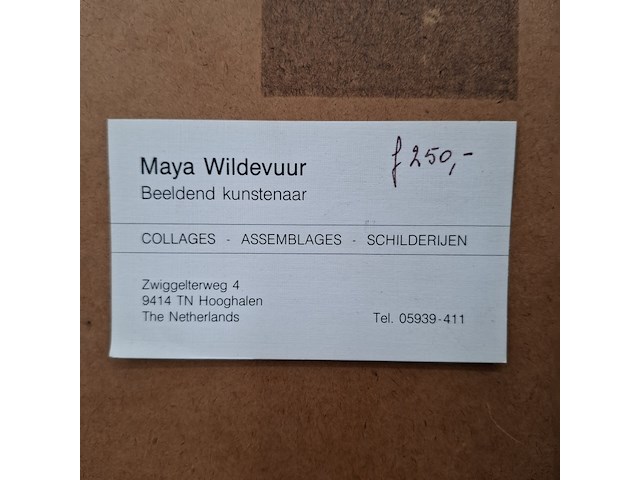 Kunstwerk, maya wildevuur, compositie, 1989 - afbeelding 9 van  9