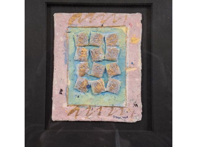Kunstwerk, maya wildevuur, compositie, 1997 - afbeelding 3 van  8