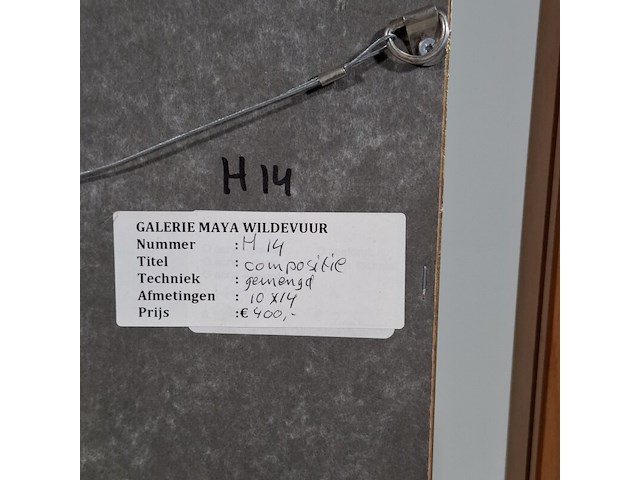 Kunstwerk, maya wildevuur, compositie, 1997 - afbeelding 8 van  8