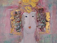 Kunstwerk, maya wildevuur, dame - afbeelding 4 van  9