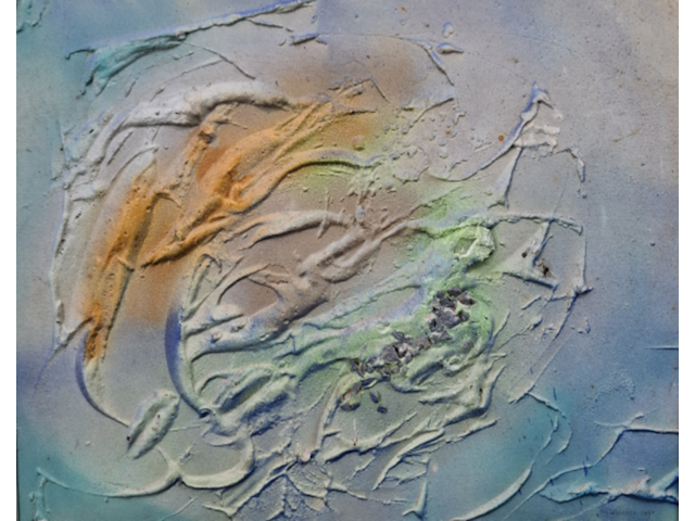 Kunstwerk, maya wildevuur, heelal, 1990 - afbeelding 1 van  10