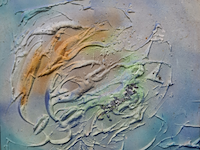 Kunstwerk, maya wildevuur, heelal, 1990 - afbeelding 1 van  10