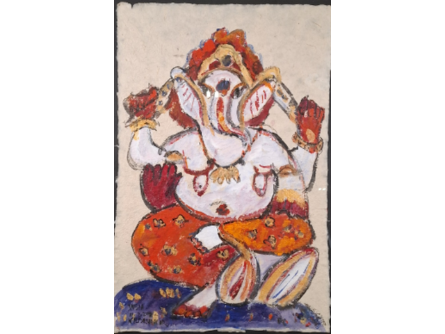 Kunstwerk, maya wildevuur, india - afbeelding 1 van  9