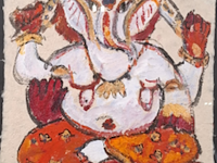 Kunstwerk, maya wildevuur, india - afbeelding 1 van  9