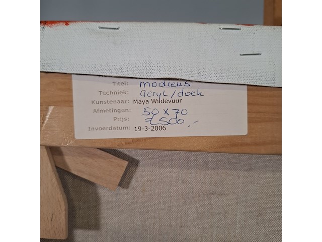 Kunstwerk, maya wildevuur, modieus, 2006 - afbeelding 9 van  9