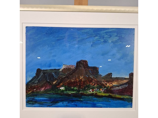 Kunstwerk, maya wildevuur, oranjerivier, zuid-afrika, 2000 - afbeelding 4 van  8