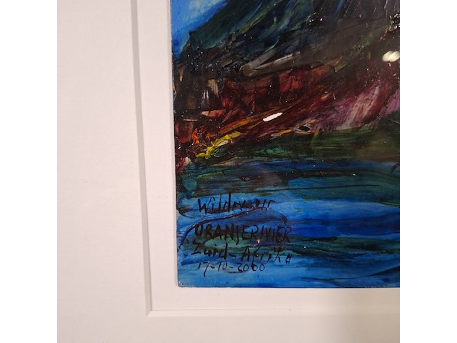 Kunstwerk, maya wildevuur, oranjerivier, zuid-afrika, 2000 - afbeelding 6 van  8