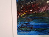 Kunstwerk, maya wildevuur, oranjerivier, zuid-afrika, 2000 - afbeelding 6 van  8