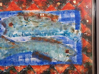 Kunstwerk, maya wildevuur, vissen - afbeelding 4 van  7