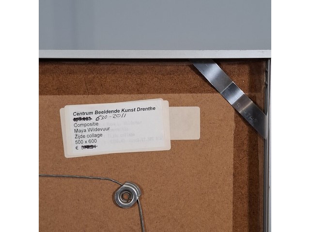 Kunstwerk, maya wildevuur, zijde collage - compositie - afbeelding 2 van  10
