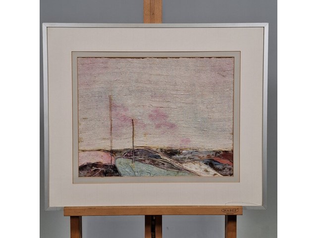 Kunstwerk, maya wildevuur, zijde collage - compositie - afbeelding 3 van  10