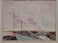 Kunstwerk, maya wildevuur, zijde collage - compositie - afbeelding 4 van  10