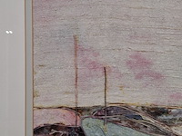 Kunstwerk, maya wildevuur, zijde collage - compositie - afbeelding 5 van  10