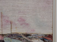 Kunstwerk, maya wildevuur, zijde collage - compositie - afbeelding 6 van  10