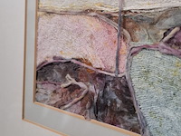 Kunstwerk, maya wildevuur, zijde collage - compositie - afbeelding 7 van  10