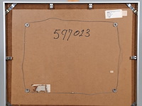 Kunstwerk, maya wildevuur, zijde collage - compositie - afbeelding 10 van  10