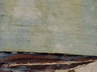 Kunstwerk, maya wildevuur, zijdecollage - strand - afbeelding 1 van  9