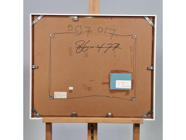 Kunstwerk, maya wildevuur, zijdecollage - strand - afbeelding 3 van  9