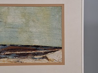 Kunstwerk, maya wildevuur, zijdecollage - strand - afbeelding 6 van  9