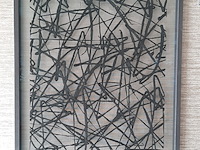 Kunstwerk umo art & design, washi paper art, ingelijst achter glas - afbeelding 4 van  6