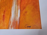 Kunstwerk van kunstenaar gunter gohn - ''rosen auf warmem rot'' - afbeelding 3 van  3