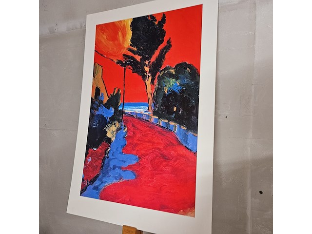 Kunstwerk van kunstenaar jean duquoc - ''terre de feu'' - afbeelding 1 van  3