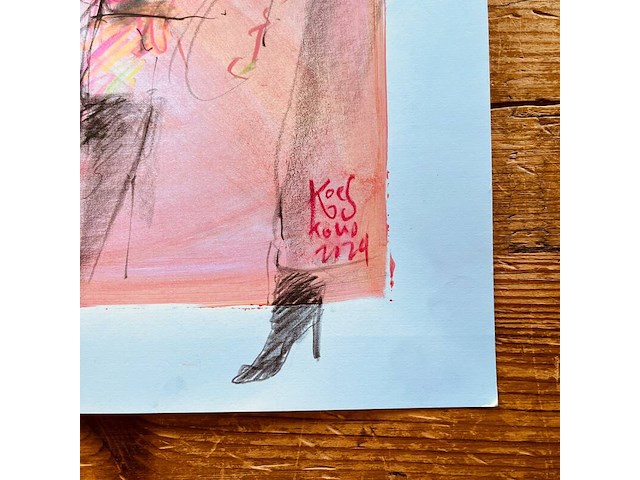 Kunstwerk van kunstenaar koes komo - gesigneerd - afbeelding 2 van  3