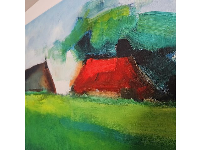 Kunstwerk van kunstenaar marian beek - ''boerderij achter de dijk'' - afbeelding 3 van  5