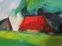 Kunstwerk van kunstenaar marian beek - ''boerderij achter de dijk'' - afbeelding 3 van  5