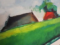 Kunstwerk van kunstenaar marian beek - ''boerderij achter de dijk'' - afbeelding 4 van  5