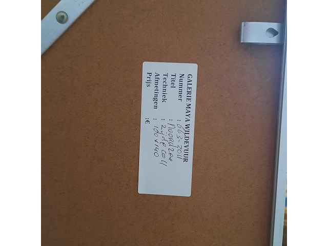 Kunstwerk, zijde collage, maya wildevuur, noordzee - afbeelding 8 van  8