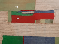 Kunstwerk, zijde collage, maya wildevuur