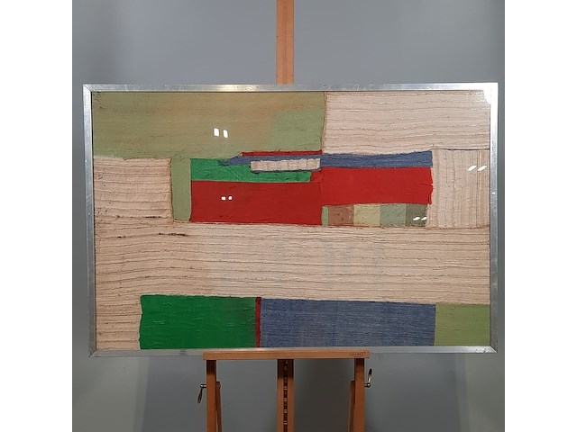 Kunstwerk, zijde collage, maya wildevuur - afbeelding 2 van  8