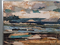 Kunstwerk, zijde collage, maya wildevuur - afbeelding 3 van  8