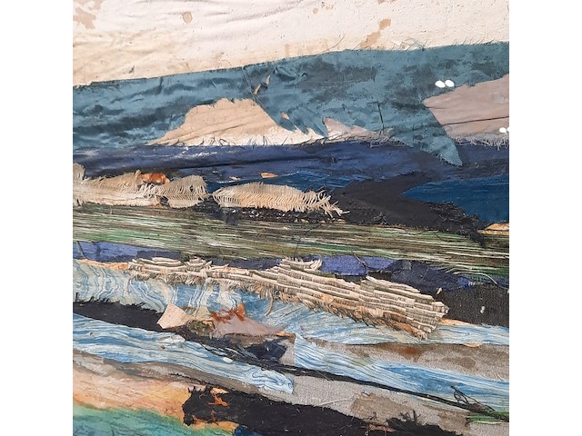 Kunstwerk, zijde collage, maya wildevuur - afbeelding 5 van  8