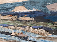 Kunstwerk, zijde collage, maya wildevuur - afbeelding 5 van  8