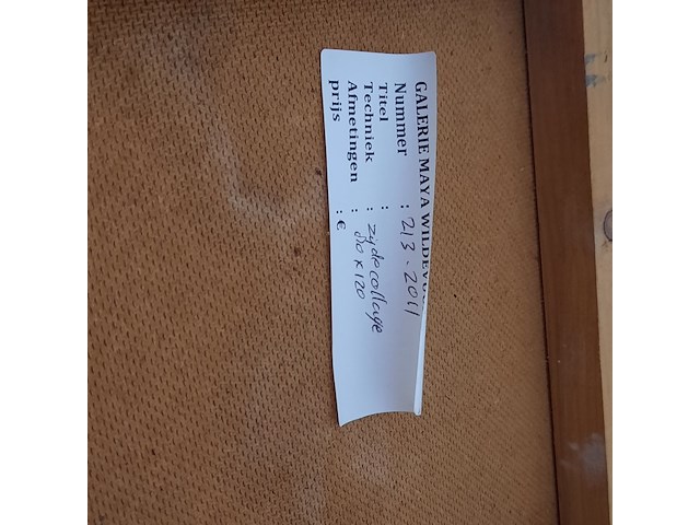 Kunstwerk, zijde collage, maya wildevuur - afbeelding 8 van  8