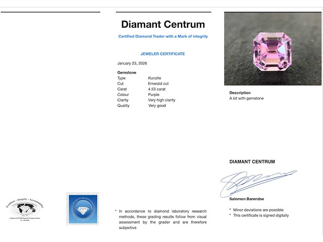 Kunziet 4.53 carat natuurlijke kunziet - afbeelding 3 van  5