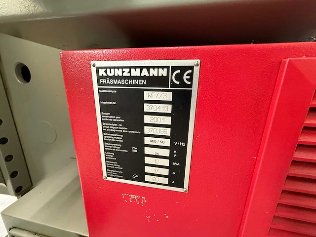 Kunzmann - wf7/3 - cnc milling machine - 2001 - afbeelding 7 van  12