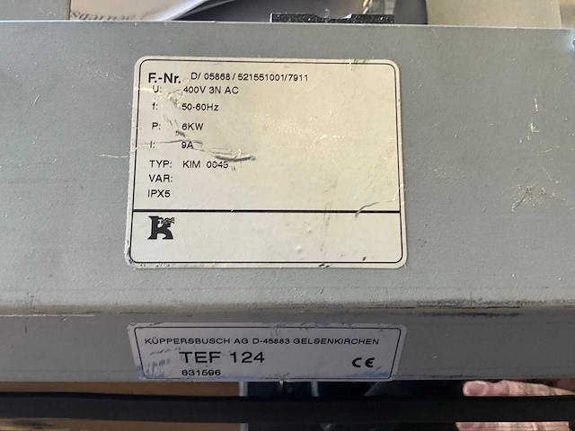 Kupp/asco tef-124 drop-inn 1-pans friteuse - afbeelding 6 van  6