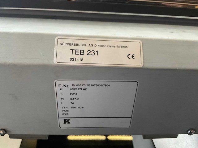 Kupp/asco teh-231 drop-inn bakplaat - afbeelding 4 van  4