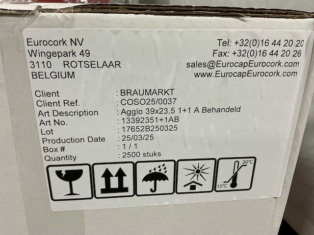 (kurk) agglo 39x23,5 1+1 a behandeld (2500x) - afbeelding 3 van  4